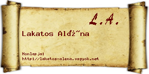 Lakatos Aléna névjegykártya